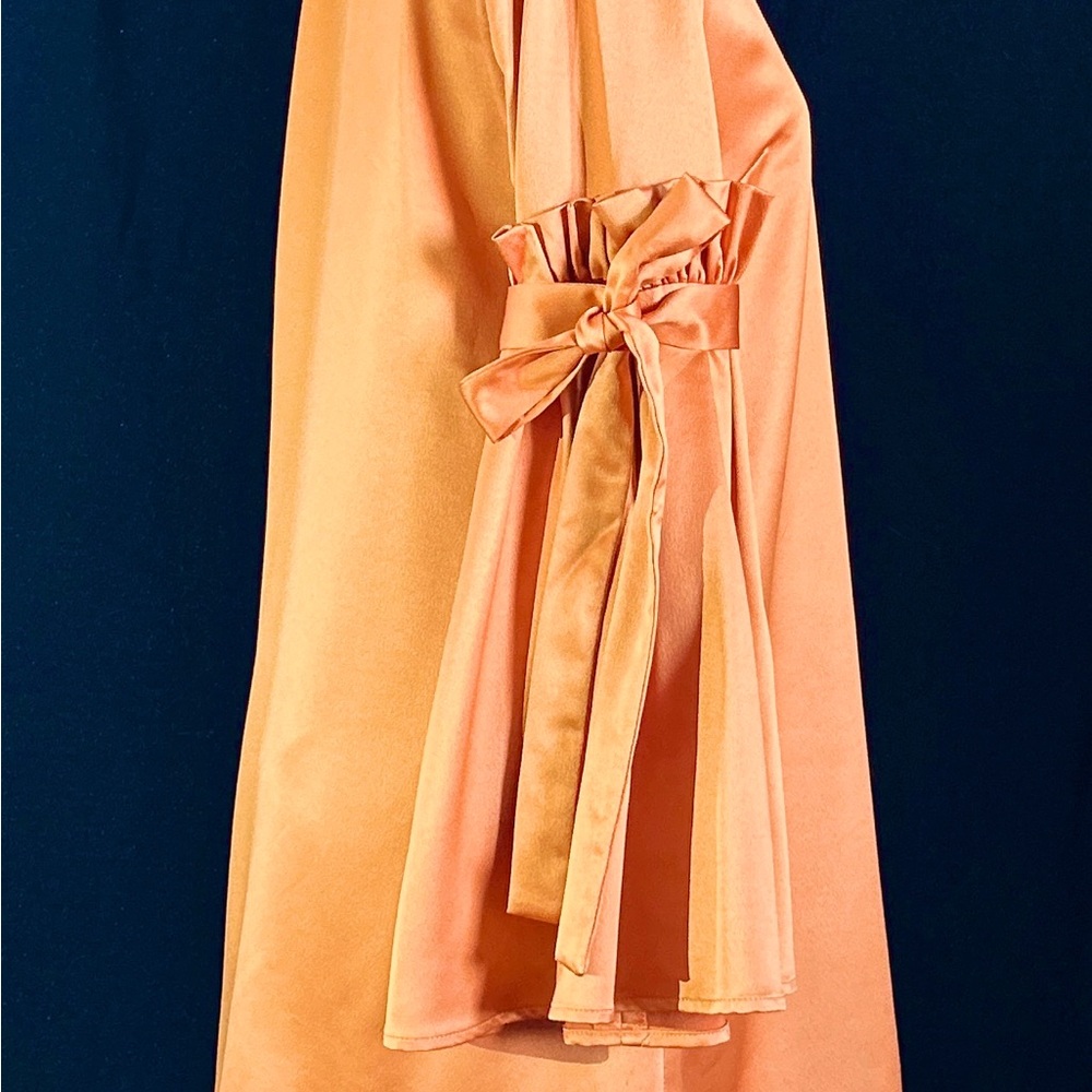 Gianni Bini Semi-Formal Mini in Mango Satin - Picture 2 of 4